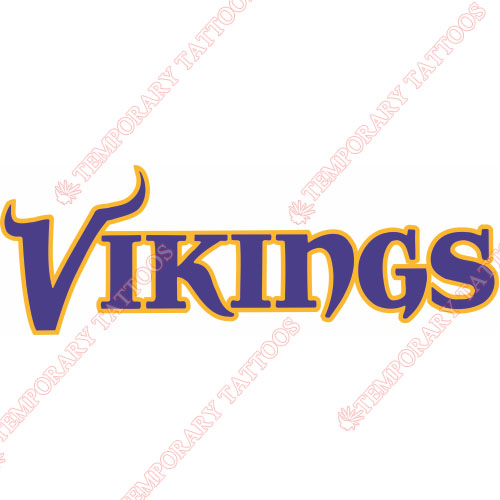 Minnesota Vikings Customize Temporary Tattoos Stickers NO.590